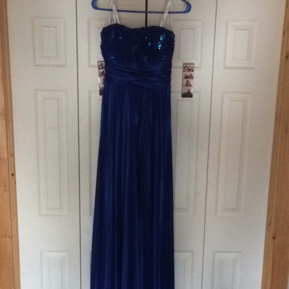 Long Cobalt Blue Formal Dress
